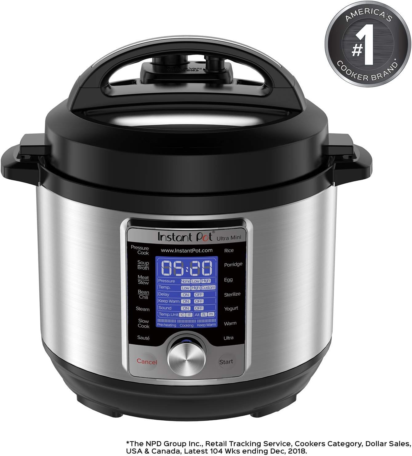 Instant Pot Ultra 3 Qt 10-in-1 Multi- Use Programmable Pressure Cooker, Slow Cooker, Rice Cooker, Yogurt Maker, Cake Maker, Egg Cooker, Saut, Steamer, Warmer, and Sterilizer (Renewed)