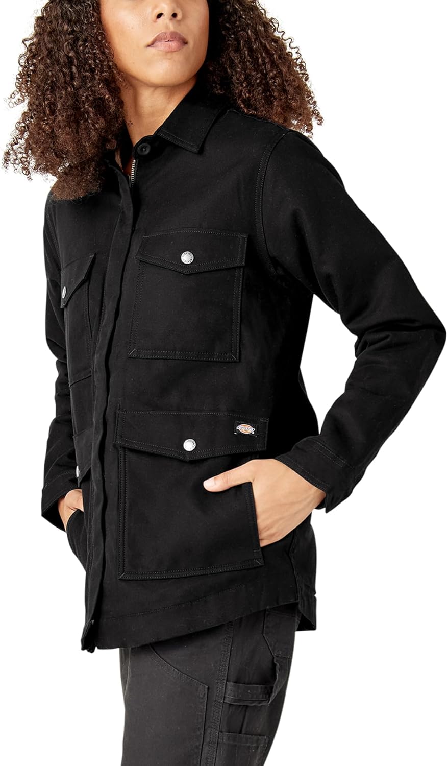 Dickies Womens Women's Duck Fleece Lined Chore Coat - Image 3