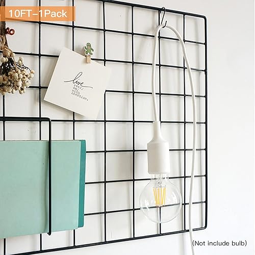 Miniatura 9 de Zevnico Enchufe de cable de luz colgante de 10 pies, enchufe de lámpara colgante E26 con interruptor de encendido y apagado, base E27, cable de