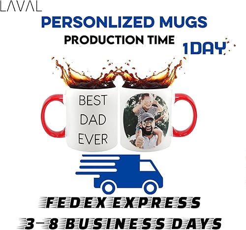 Vista 13 de Taza de café personalizada con foto, texto, imagen, nombre, regalos personalizados para el día del padre, padres, regalos de Navidad, taza de café