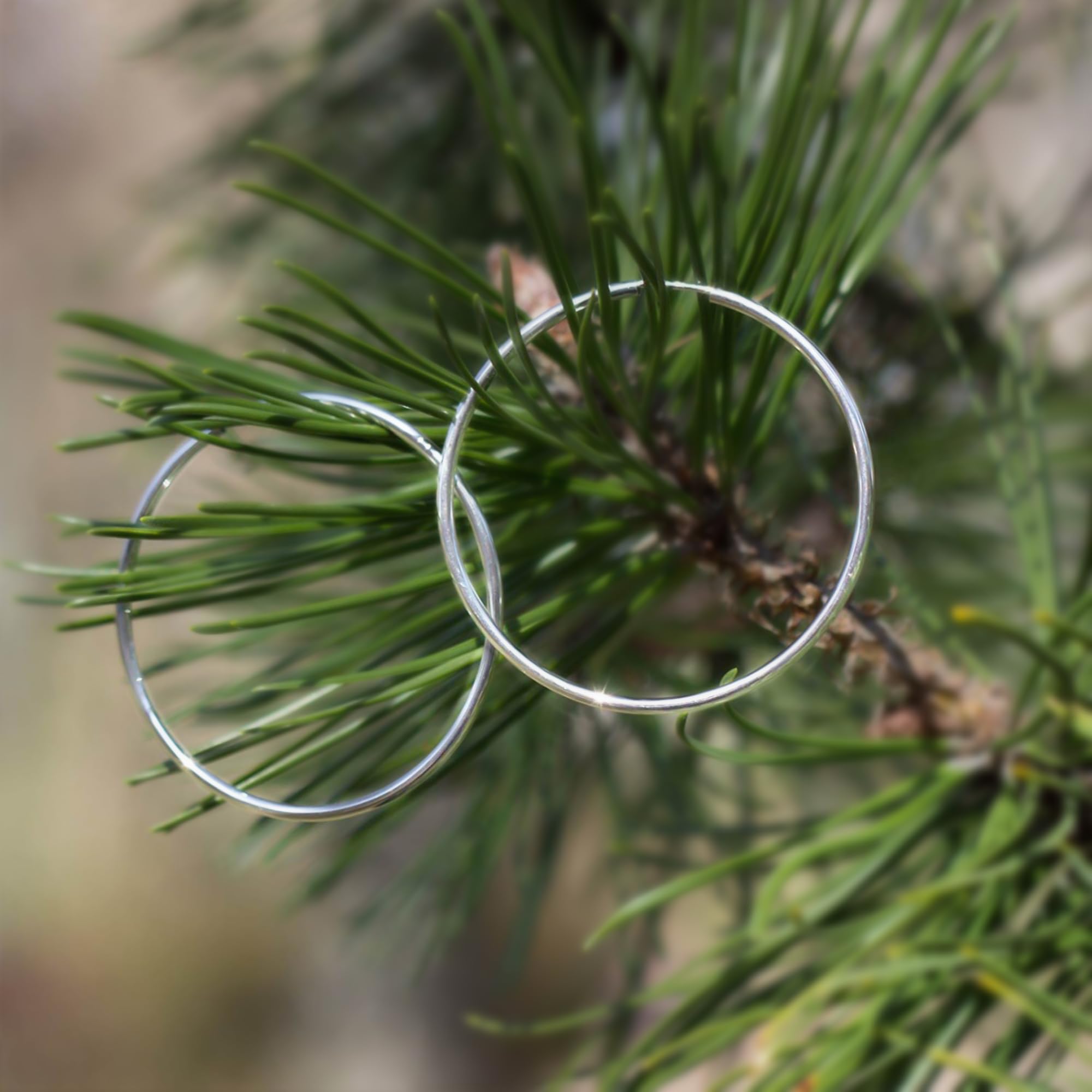 EDELIND Creolen Gold Groß 50 mm 375 585 750 Weißgold Breite 2 mm Hoop Ohrringe Damen Mädchen 9 14 18K Echt Gold Damenohrringe mit Schmuck Geschenk Box