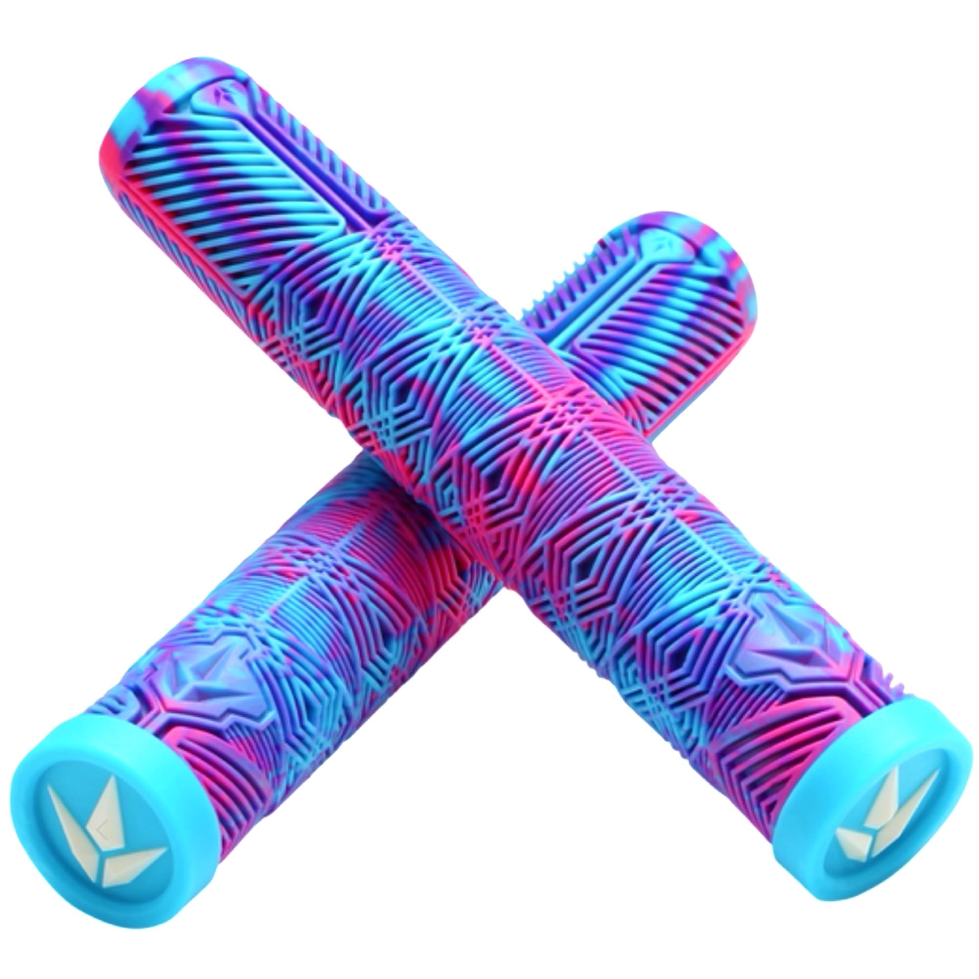 Blunt V3 Trottinette BMX Dirt Trick Tret Freestyle Roller V3 Poignées douces longues 160 mm avec 2 embouts de guidon 2 x 2 extrémités