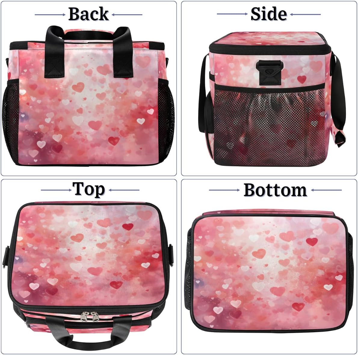 Insulated Picnic Backpack Lunch Box for Women Men Picnic Basket Tote Lunch Bag Picnic Bag Portable Lunch Bags for Picnic, Beach, Work, Trip,Office, Camp Valentine's Day Decor