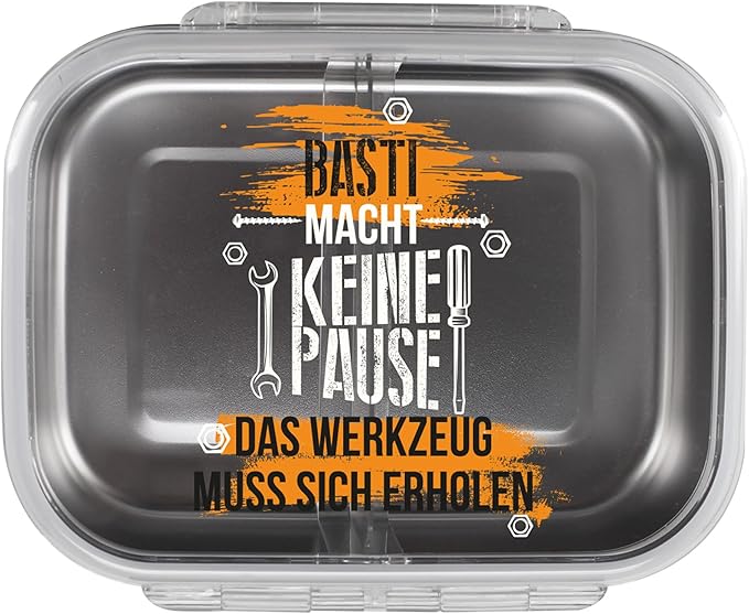 Herz & Heim® Personalisierte Brotdose aus Edelstahl mit Name oder Wunschtext – Motive für Männer – Individuelle Lunchbox aus Metall mit Tritan-Deckel & Silikondichtung (Handwerker) Herz & Heim® Personalisierte Brotdose aus Edelstahl mit Name oder Wunschtext – Motive für Männer – Individuelle Lunchbox aus Metall mit Tritan-Deckel & Silikondichtung (Handwerker)