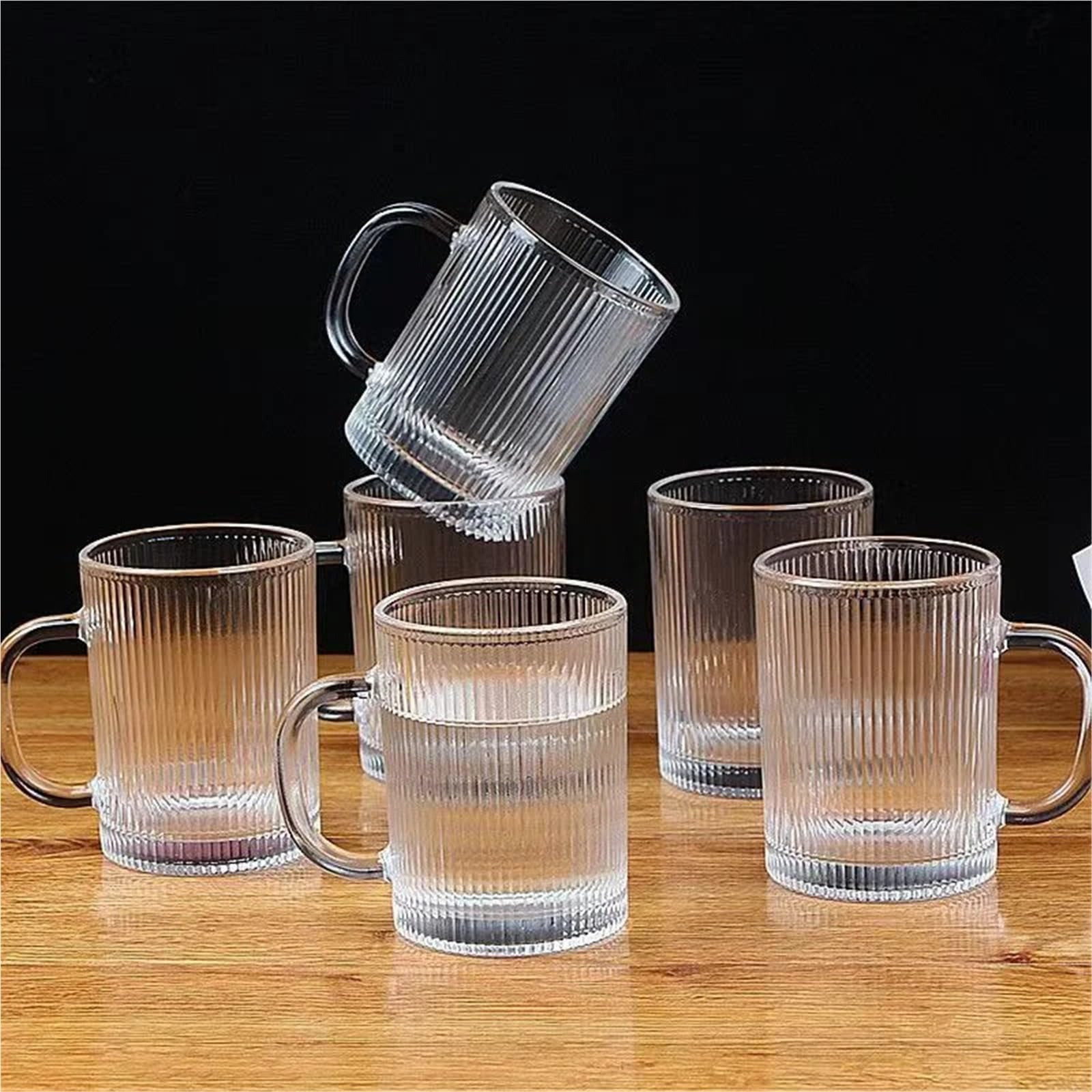 Juego de 2 uds tazas té calientes for el hogar, taza bebidas for desayuno verano con asa, agua for zumo leche y café helado Para Refrescos