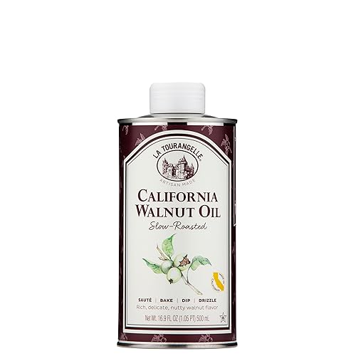 La Tourangelle Aceite de nogal tostado fuente de ácido graso omega-3 a base de plantas para cocinar hornear y belleza 169 onzas líquidas