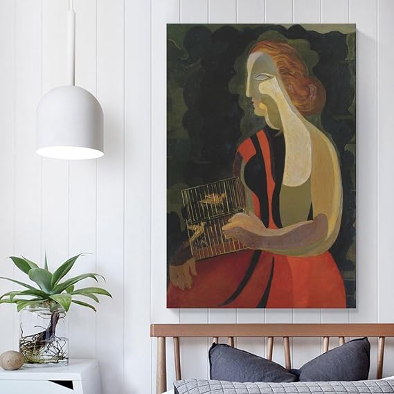 Alexandra Exter Woman with Birds Art Poster Mural Canvas Wall Art Prints Poster Gifts Photo Picture Painting Posters Room Decor Home Decorative 20x30inch(50x75cm)