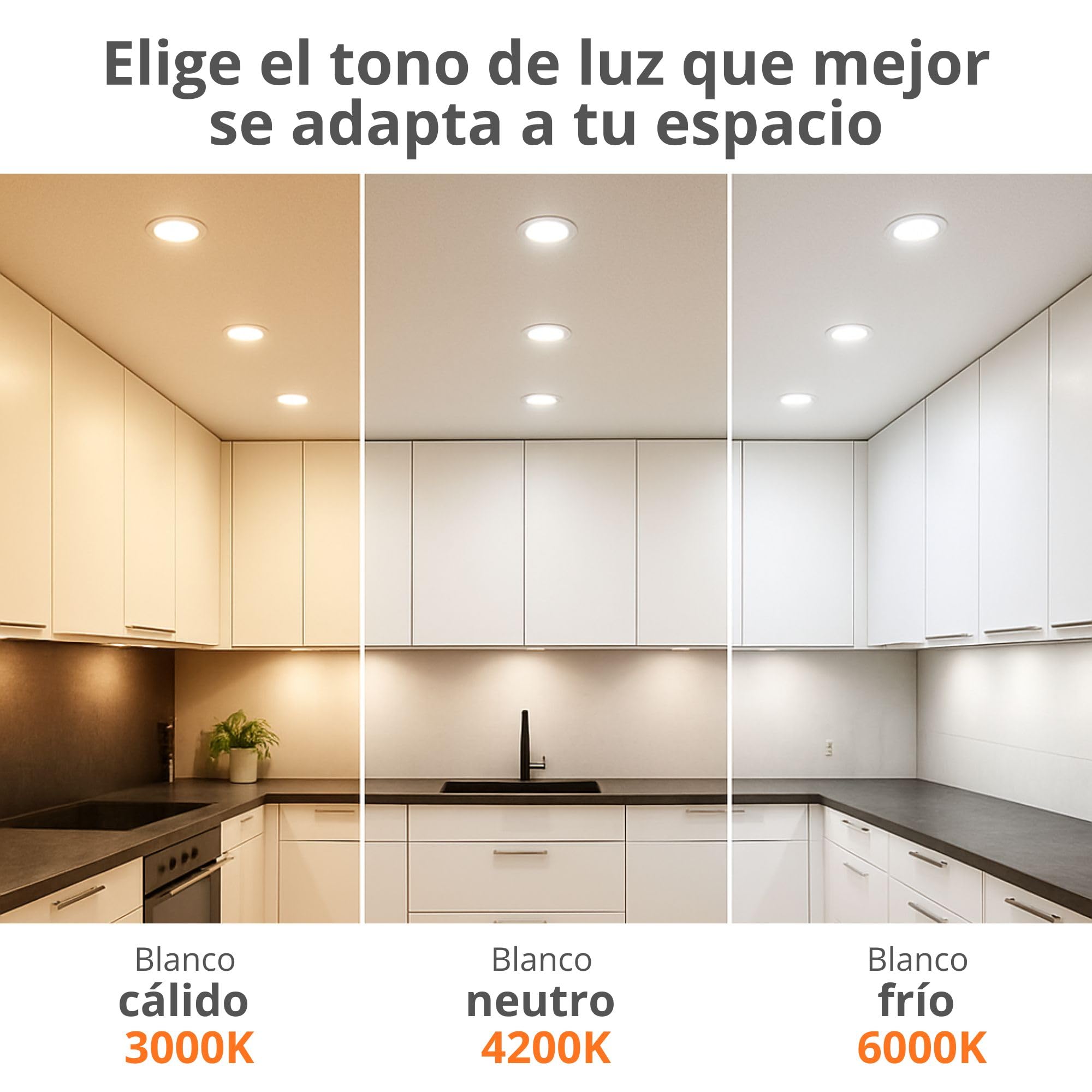Jandei – Pack x 5 Downlights LED Empotrable Redondo, 18W, 1500 Lúmenes, Extraplano 13 mm, Orificio de Montaje Ø200-205 mm, con Transformadores Incluidos (Blanco Frío 6000k)