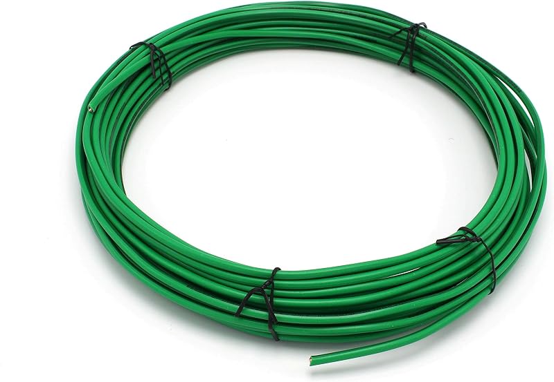 THE CIMPLE CO 12 AWG Cable THHN/THWN de cobre sólido aislado de 10 pies - Cable de tierra de calibre 12 para conexión a tierra eléctrica en edificios residenciales, comerciales e industriales - 10 pies (3 metros), verde
