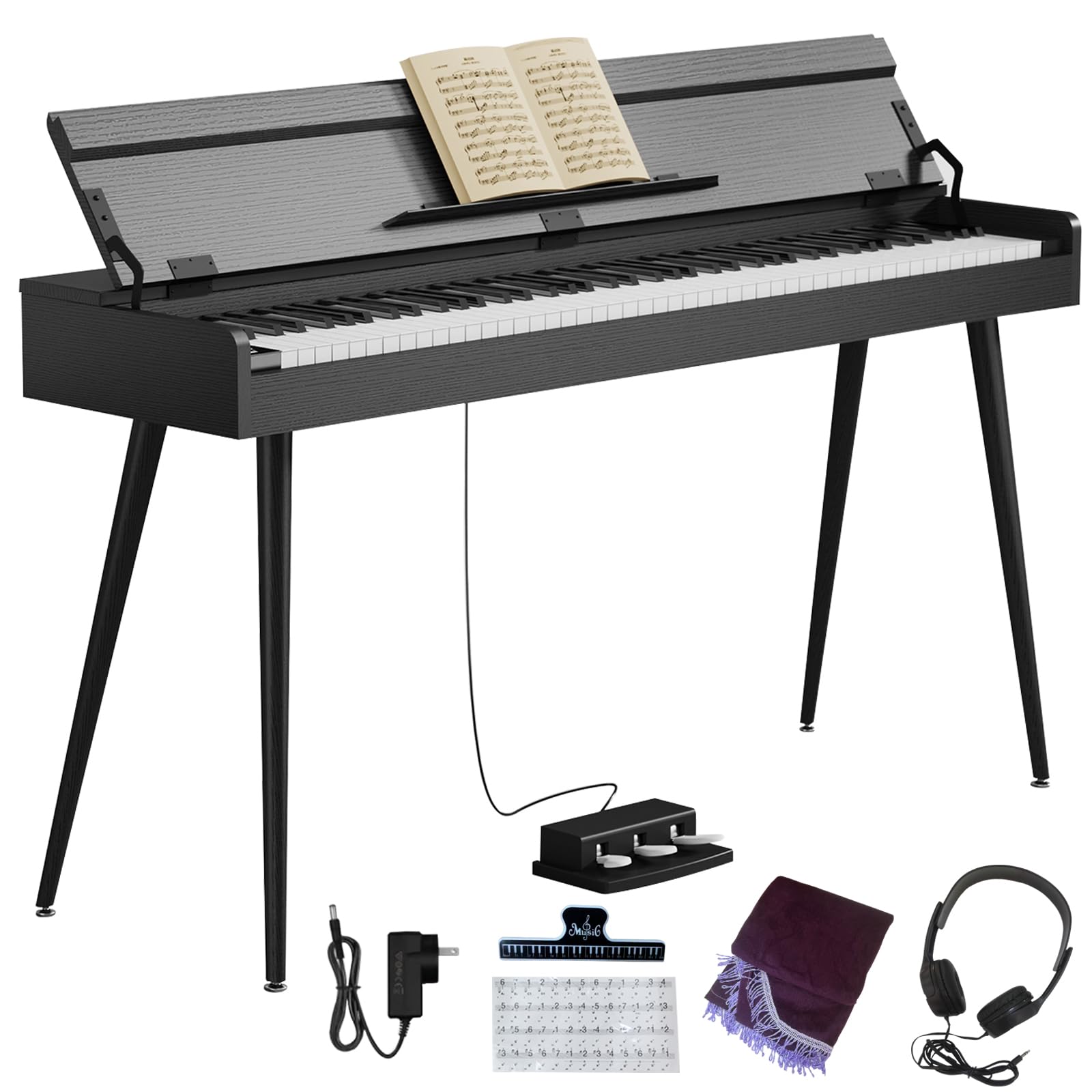 Digital Piano 88 Key Weighted Keyboard Full-Size Desk Electric Piano