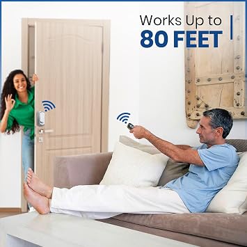 Smart Remote Door Lock for Existing Deadbolt - Installs in 30 Seconds - Enjoy Automatic Keyless Entry with Tool Free Installation - Includes Conversion Kit and Two Wireless Remotes (Silver)