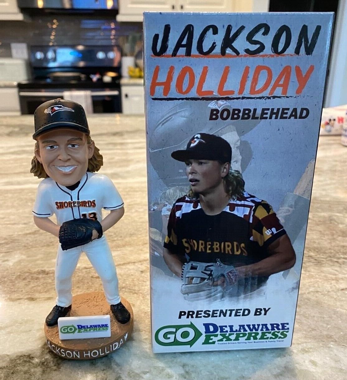 Jackson Holliday 2023 Delmarva Shorebirds Bobblehead SGA