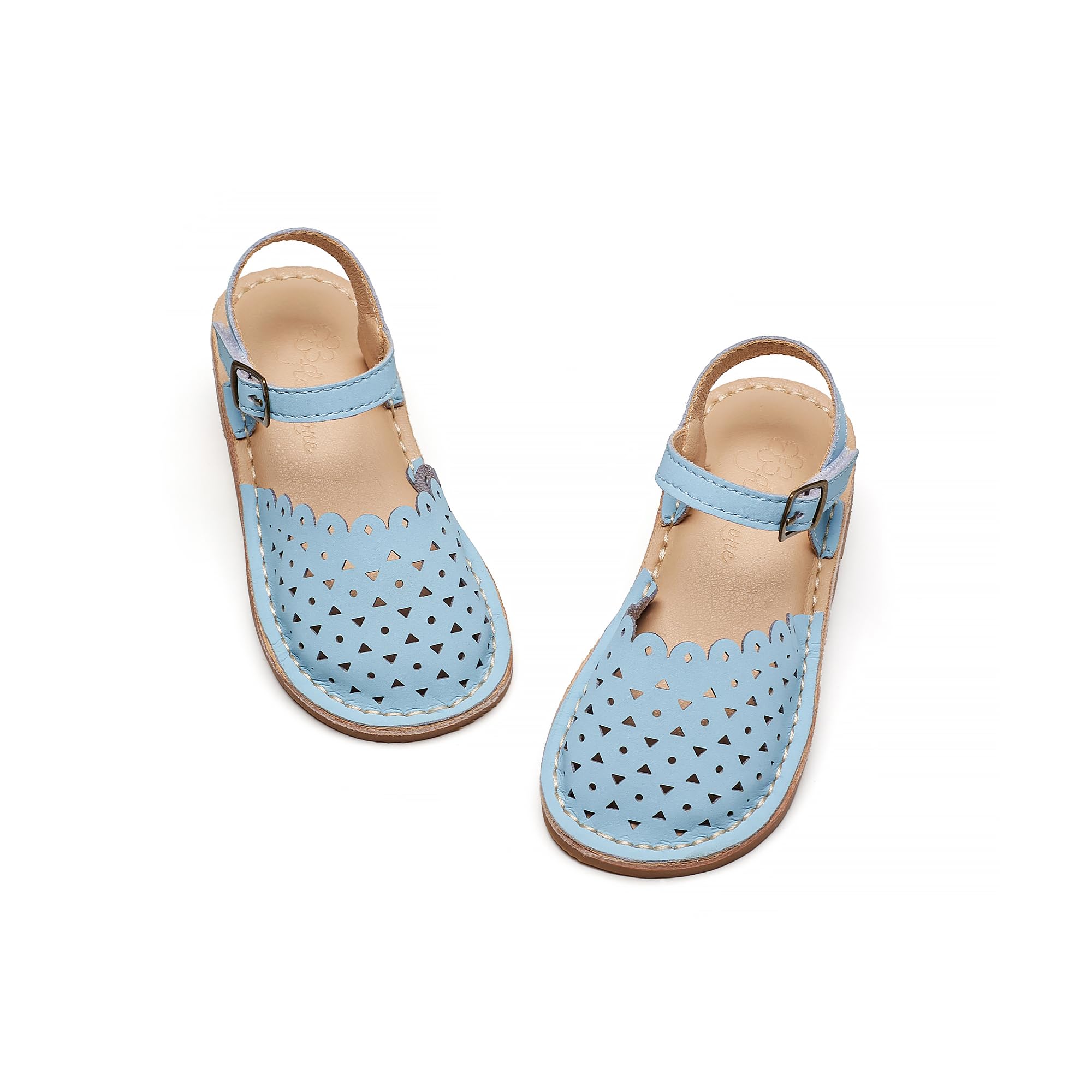 Flaryzone Toddler Girls Sandals Open Toe Flat Flower Girl Dress Shoes