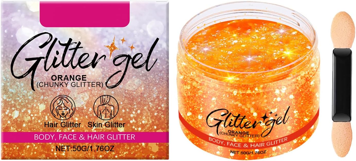 Body Glitter Gel, Festival Glitter Face Glitter Liquid Glitter Make Up Hair Body Gel, 100% Cosmetic Glitter for Face, Body, Nails, Hair and Lips Body Glitter Gel, Festival Glitter Face Glitter Liquid Glitter Make Up Hair Body Gel, 100% Cosmetic Glitter for Face, Body, Nails, Hair and Lips