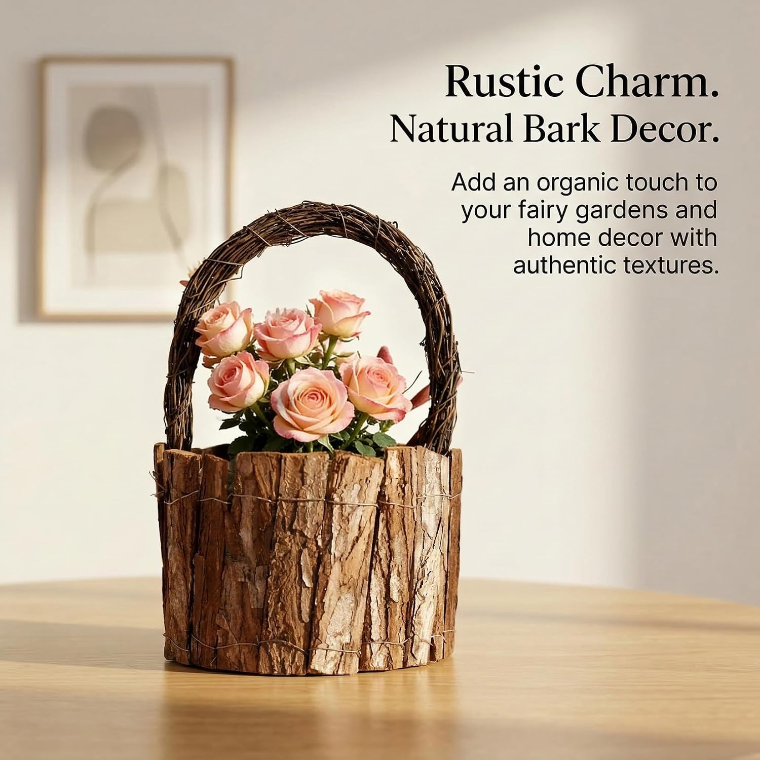 Tree Bark Wooden Sticks for Crafts - Natural Wood Pieces for DIY Diorama Supplies, 30 Small Branches Twigs Vacuum Sealed for Terrarium, Wedding Christmas Decor Project