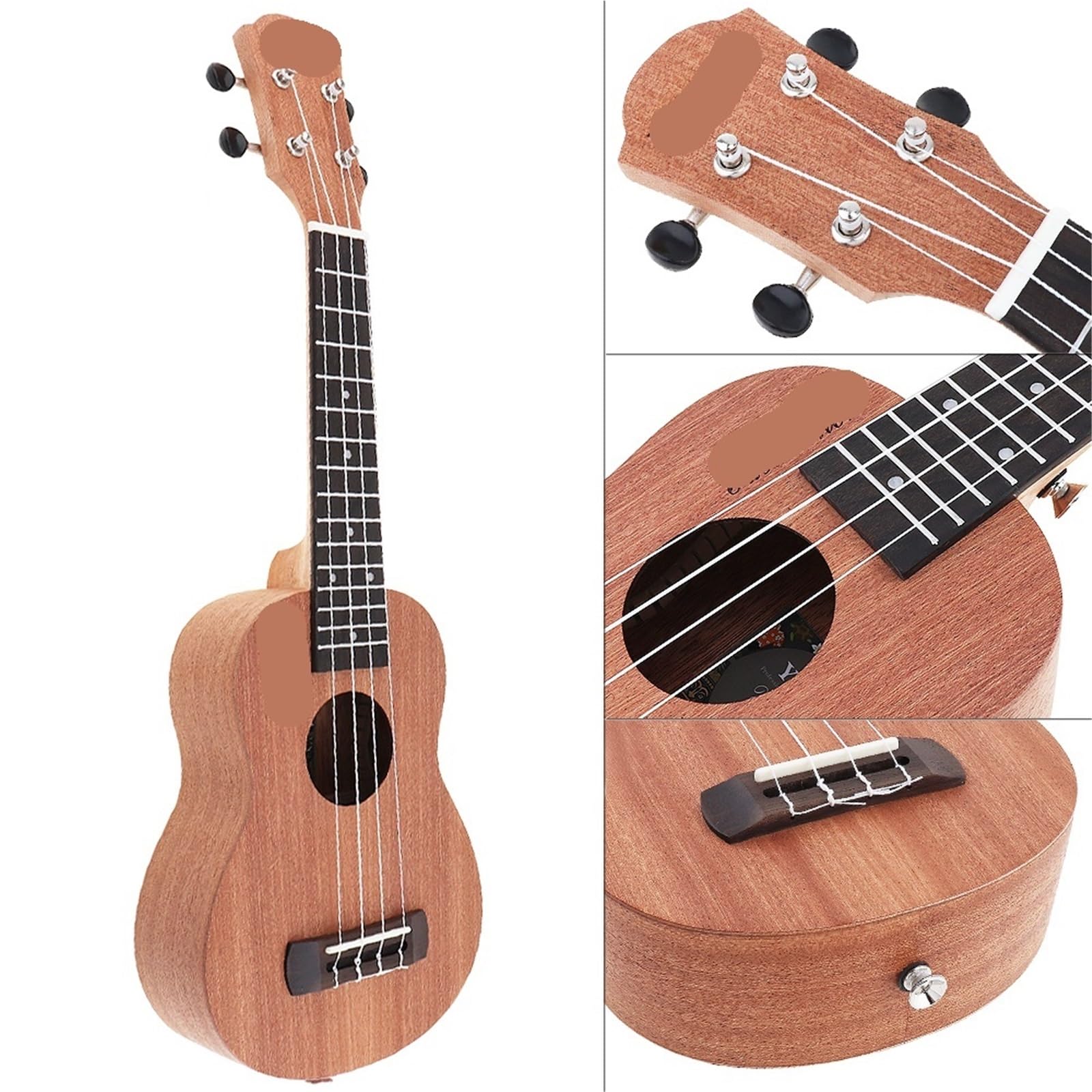 Ukulele Ukulele in Legno di Mogano for Chitarra a Quattro Corde for Chitarra da Concerto a 21/23 Pollici for scuole e Principianti(23 inch)