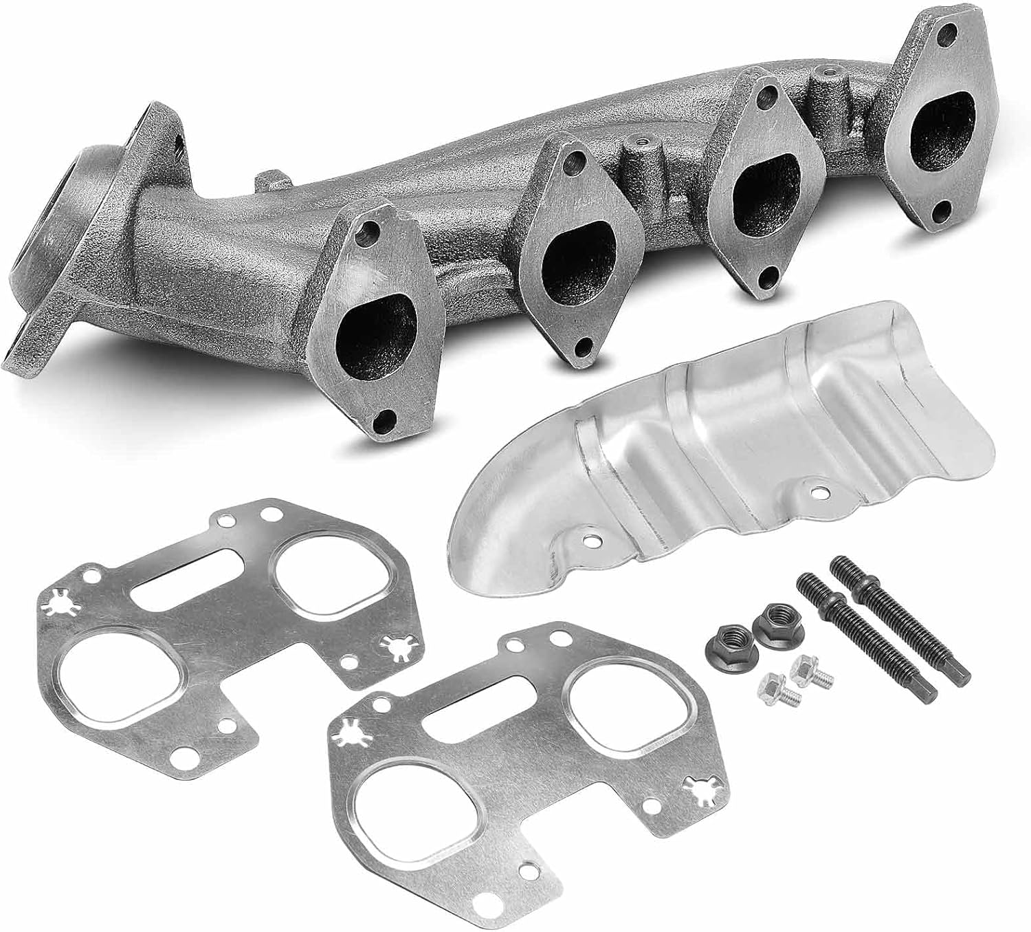 A-Premium Right Side Exhaust Manifold Kit W/Gaskets & Bolts & Studs & Nuts[5.4L] Compatible with Ford F-150 2010, F-250 F-350 Super Duty 2010, Expedition 2010-2014 & Lincoln Navigator 2010-2014