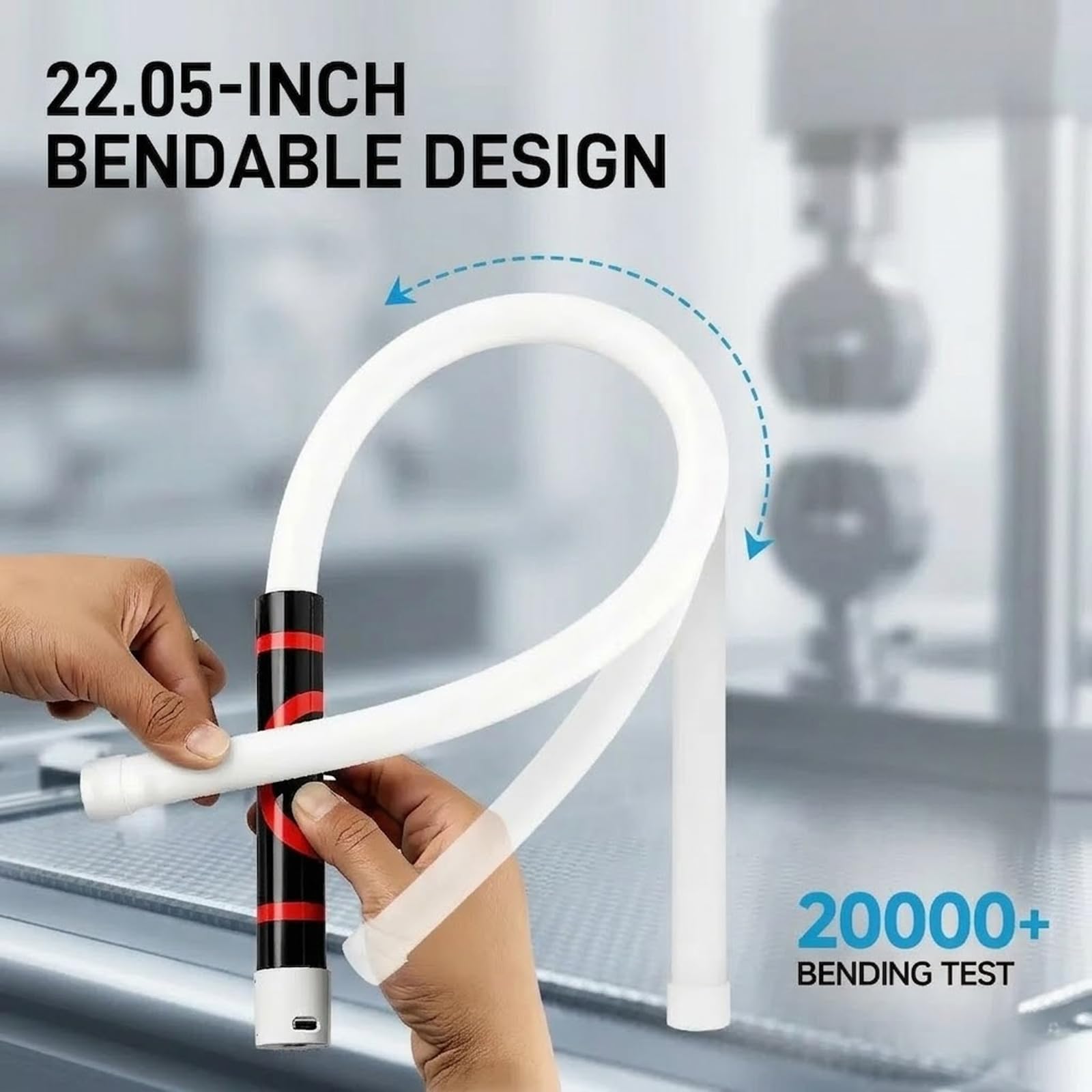 2 PCS Flexible LED Wand Torcia di ispezione ricaricabile a mani libere con 3 livelli luminosità flessibile per spazi ristretti Luce robusta riparazioni automobilistiche e progetti fai-da-te