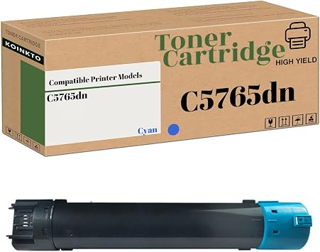C5765dn Toner Cartridge Compatible Replacement for Dell GHJ7J 9MHWD KDPKJ T5P23 ,Fit for C5765dn Printer high yield 18,000 Pages 1-Pack Cyan