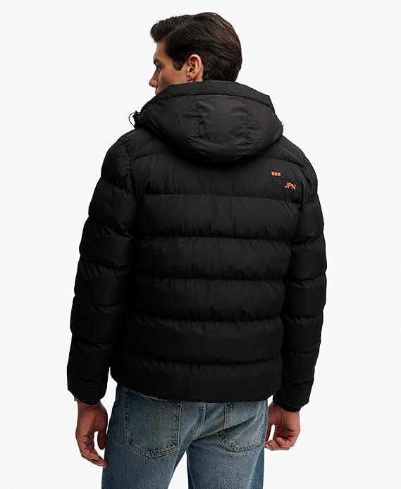 Superdry Hooded Sports Puffer Jacket Doudoune pour homme, Noir, M :  Amazon.com.be: Mode