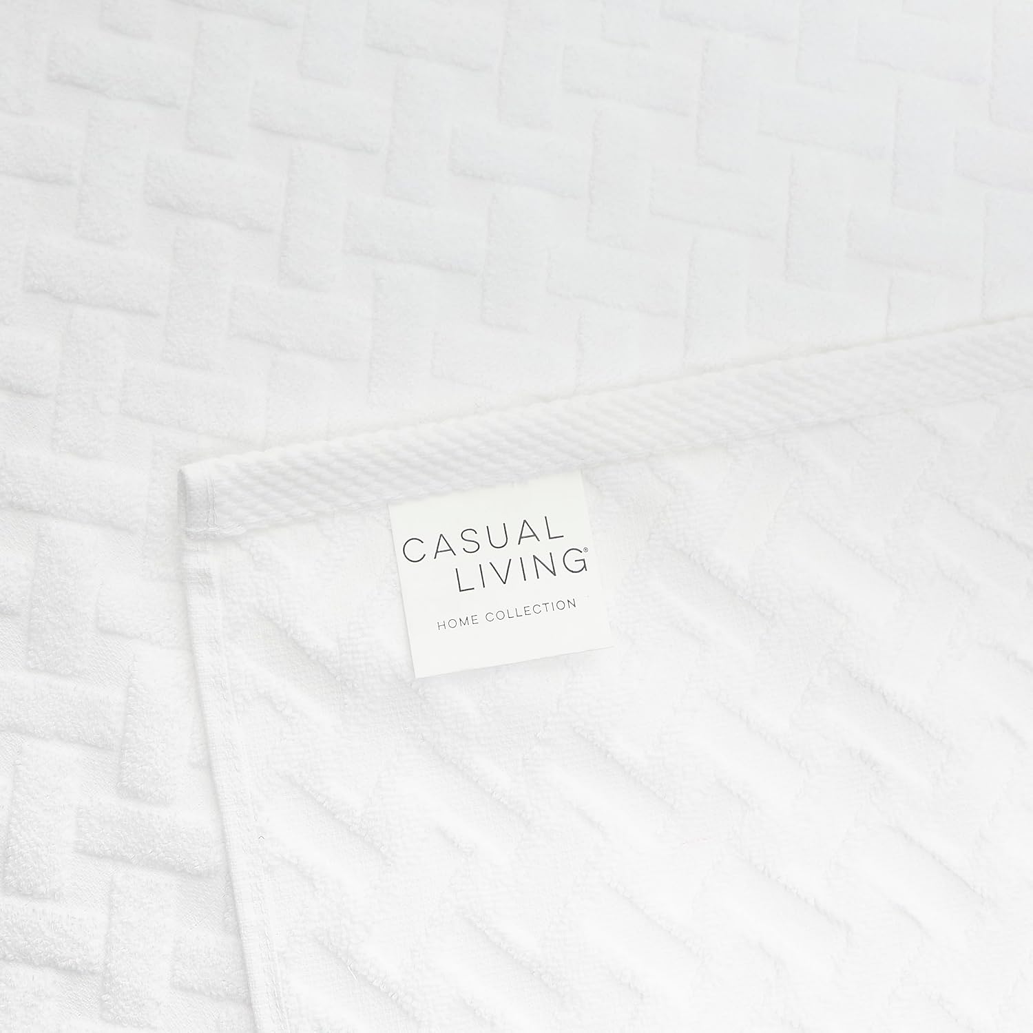 Hotel-Style White Cotton Hand Towels – Ultra-Soft, Highly Absorbent & Quick-Drying, 4-Pack (16x30 Inch) by Casual Living, White Cane Collection