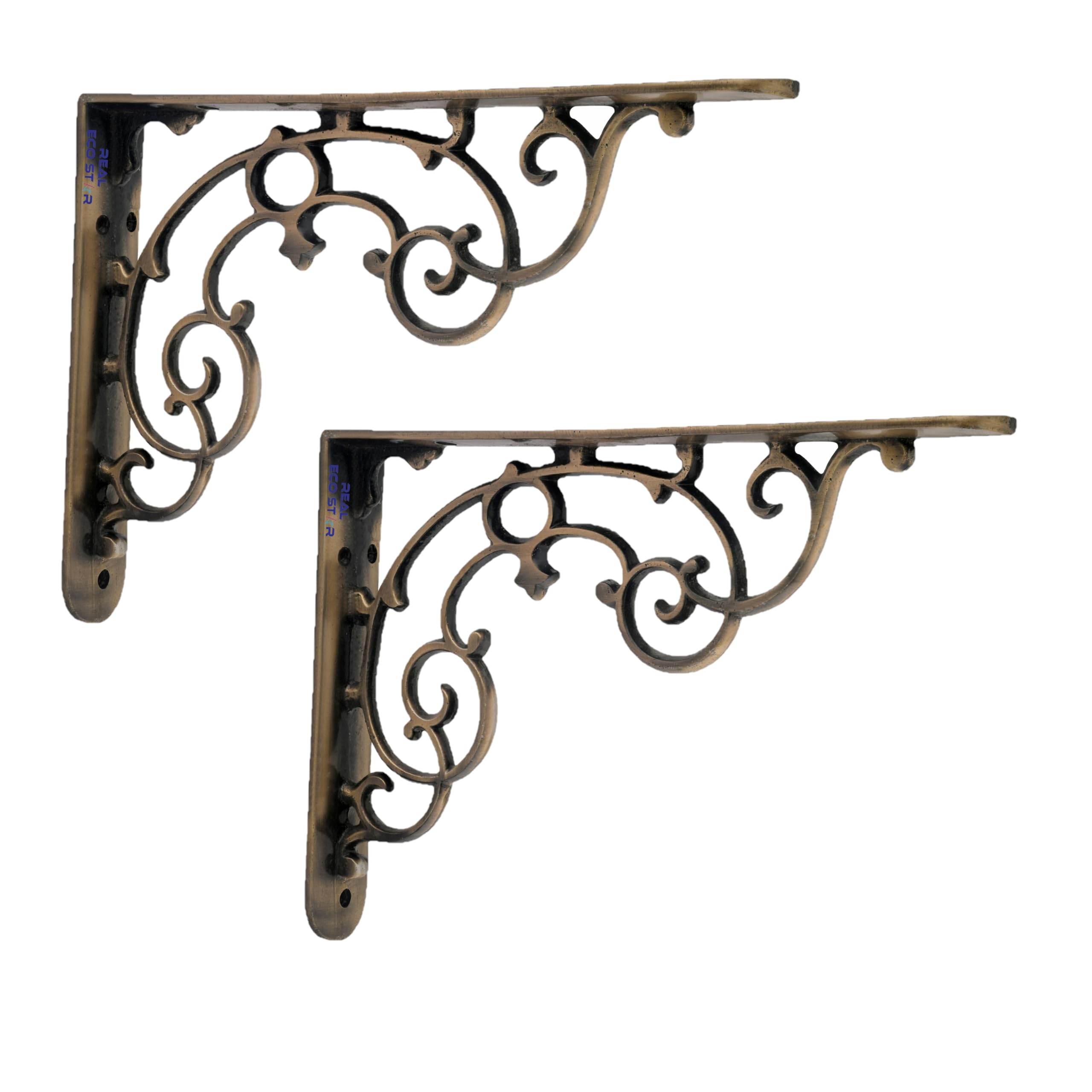 Metal Wall Hook Hanging Plant Bracket | Decorative Straight Plant Hanger for Pots Bird Feeders, Planters, Lanterns, Cotton, Wind Chimes Indoor and Outdoor Hanger Shelves (Pack of 2, Antique 32) (B0D821SCW6) Amazon Price History, Amazon Price Tracker