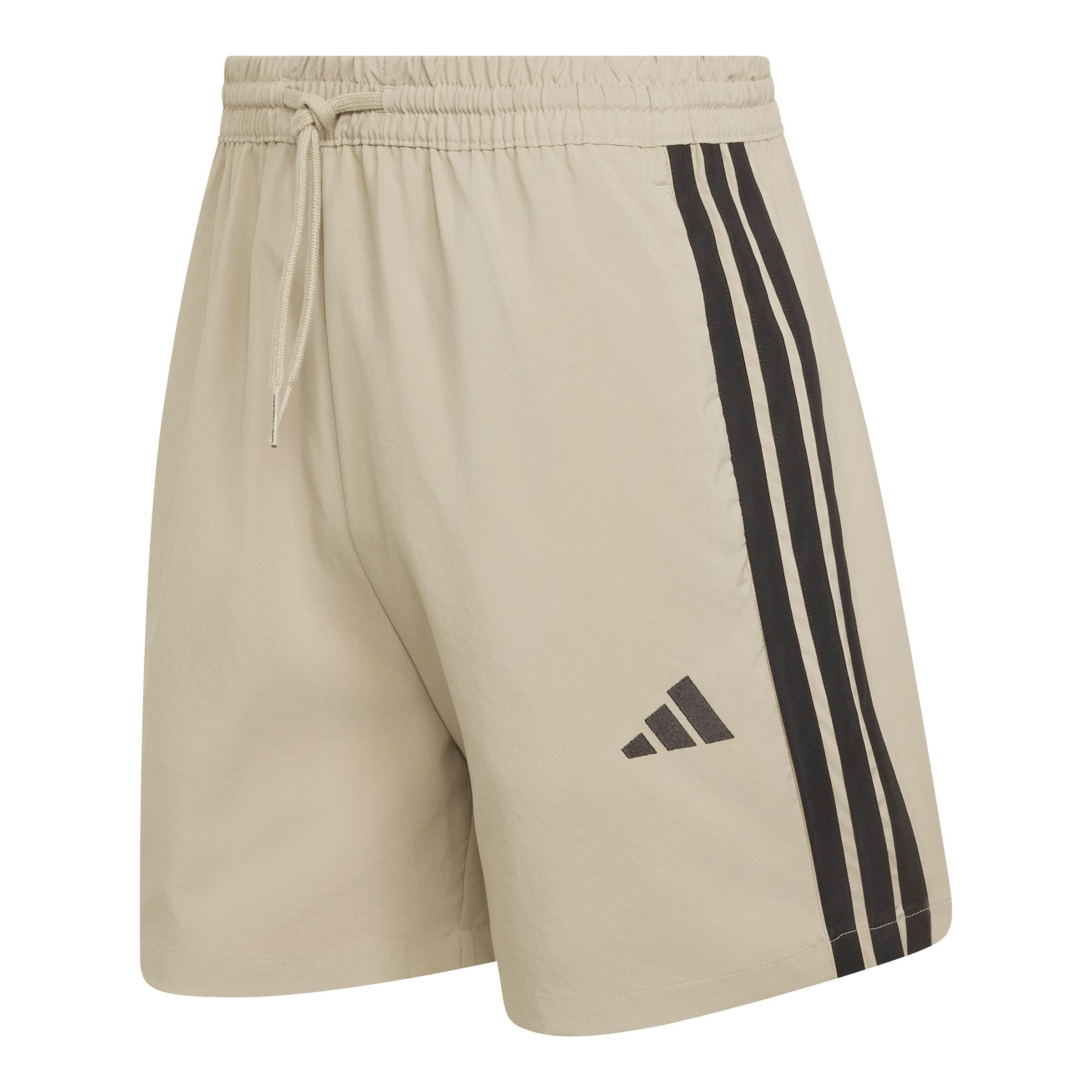 adidas Men's Essential Three Stripes Chelsea Base Short, Wonder Cargo/Black, 3XL
