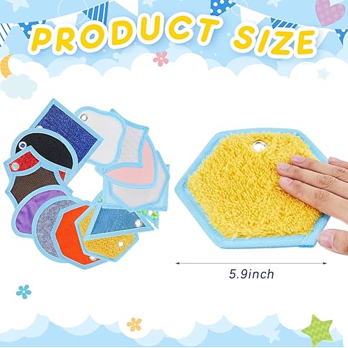 Miniatura 2 de Haull 15 tapetes sensoriales para suelo de baldosas, paneles de pared, varios texturados, para niños pequeños, preescolar, juguete táctil educativo,
