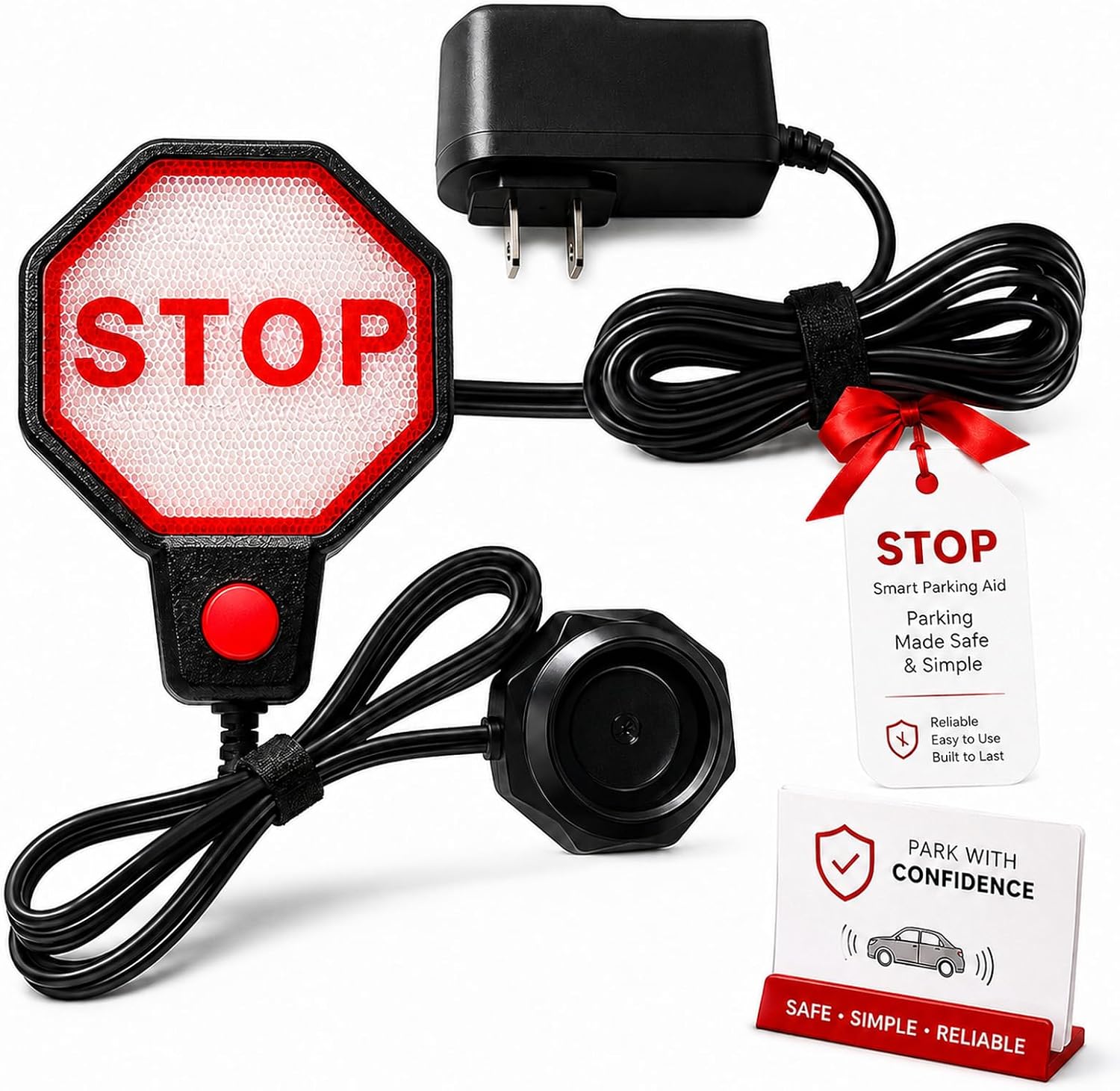 Garage Parking Aid, Garage Parking Sensor with LED Stop Indicator