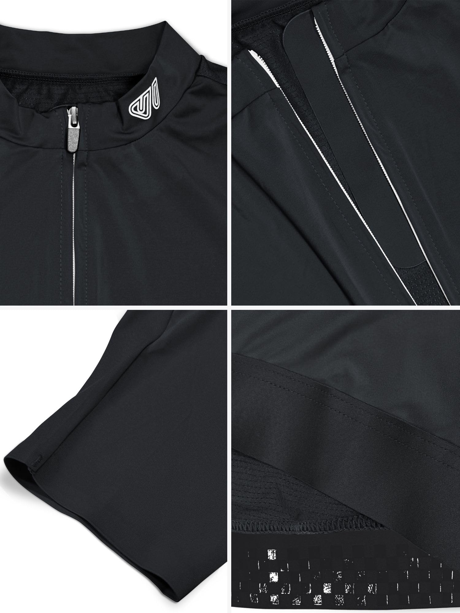 Wilibike - Maglia da ciclismo da uomo, a maniche corte (Slim Fit), per escursioni estive, traspirante, con 3 tasche posteriori e chiusura lampo, aderente (nota: veste piccola)