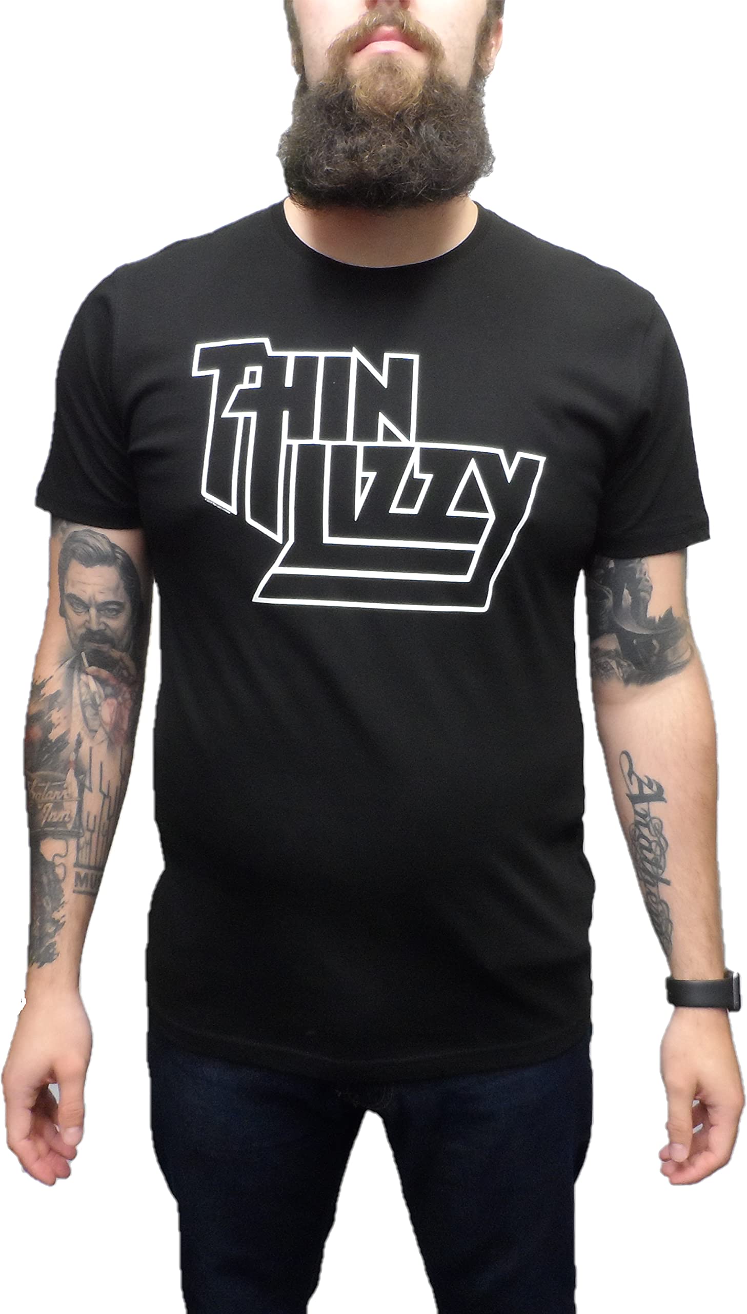 Mazeys Men's Logo Thin Lizzy Officially Licensed T Shirts… (Large, )