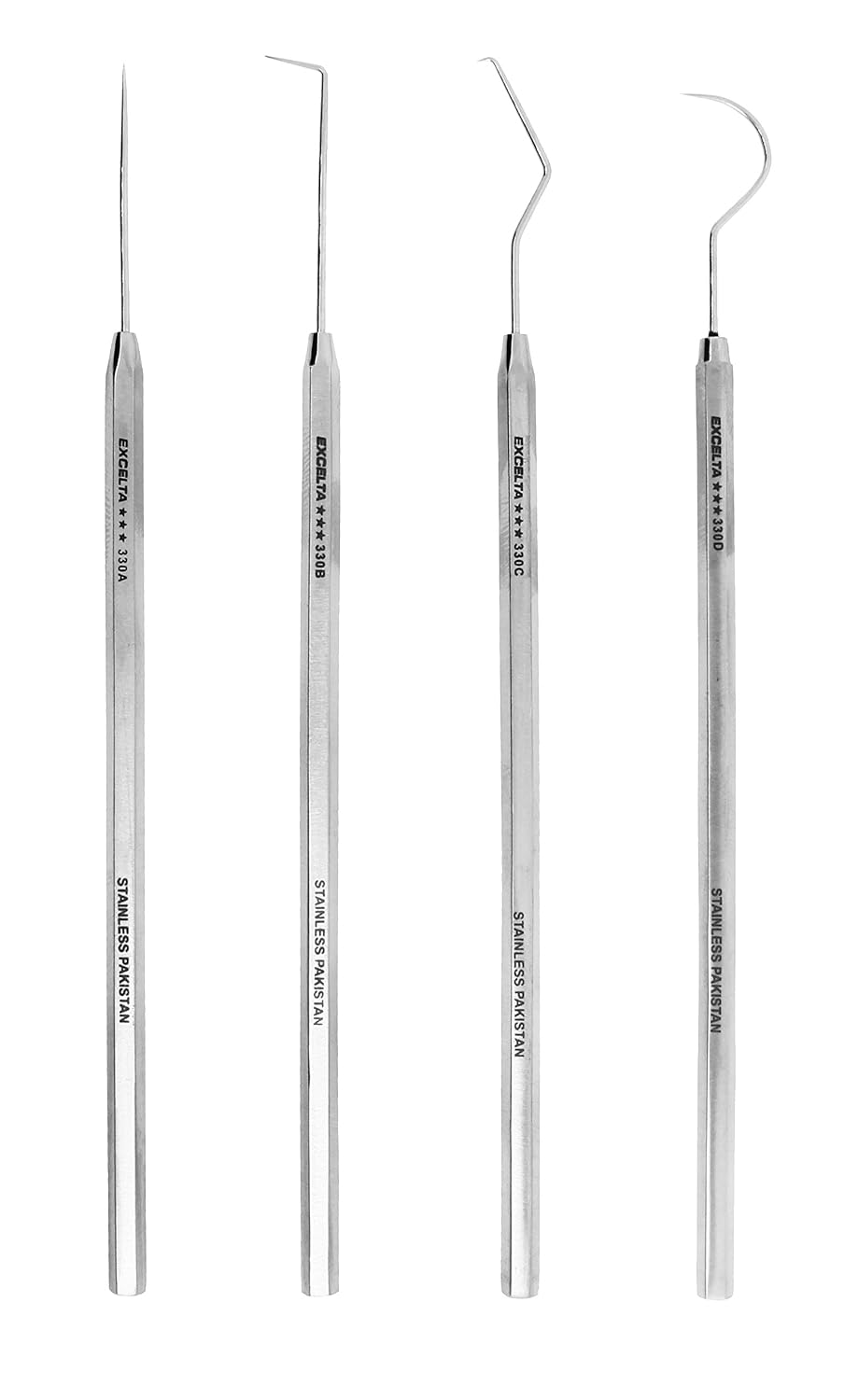 Excelta - 330K - Probe - Mini Fine Tip - N/A - Three Star - SS - .01" (.25mm), 0.25" Height, 0.25" Wide, 6" Length