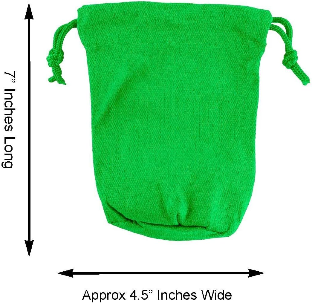 Super Z Outlet 7" x 4.5" Neon Colored Canvas Pouch Bags Sacks with Drawstring Closure for Birthday Party Favors, Snacks, Decoration, Jewelry, Gifts, Event Supplies (12 Bags)