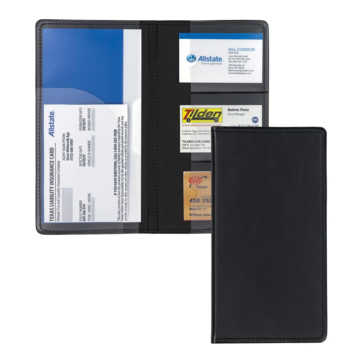 Samsill Car Registration Holder - Vehicle Glovebox Organizer Wallet for