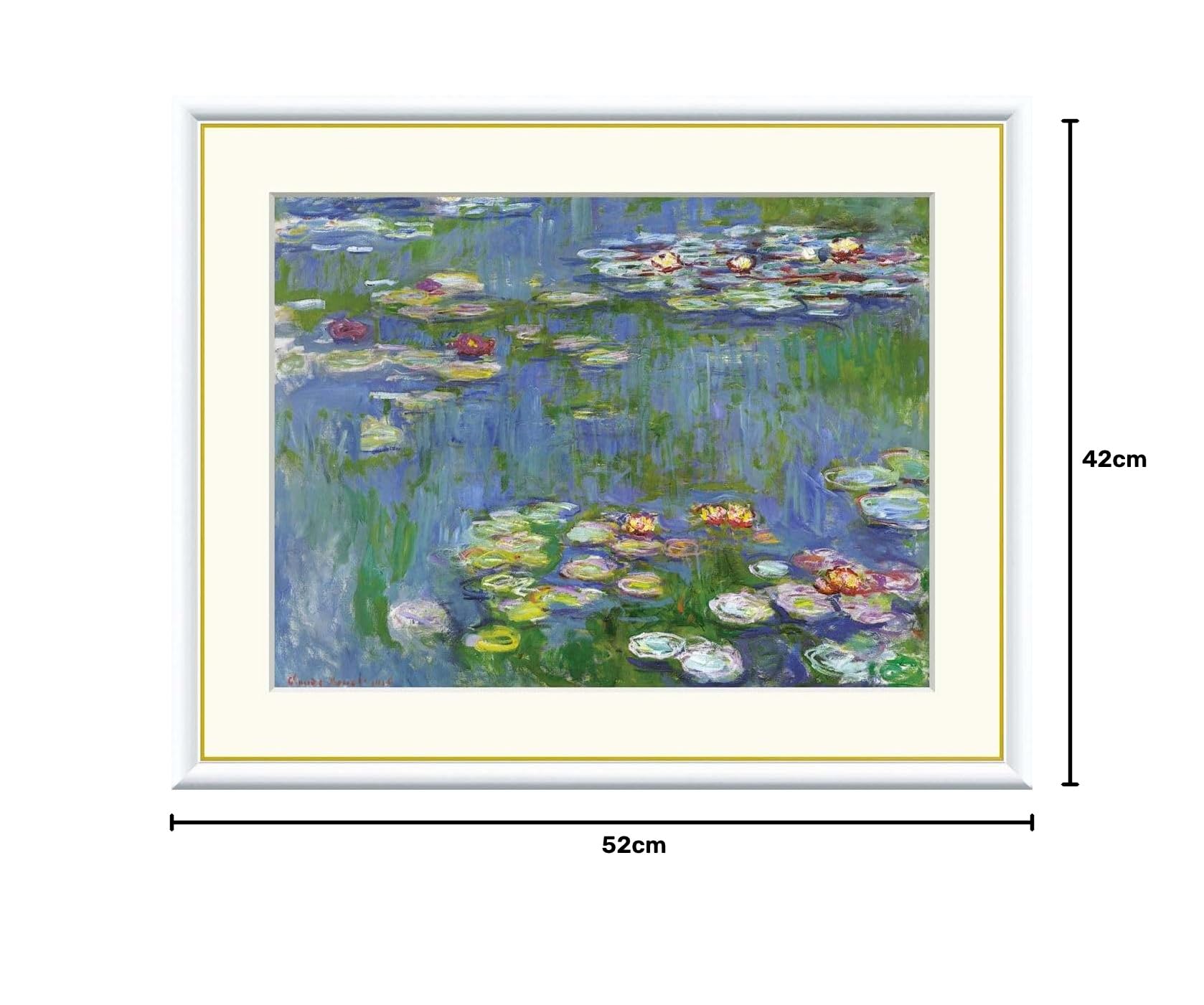 Amazon.co.jp: 絵画 世界の名画 睡蓮 クロード・モネ 額入り