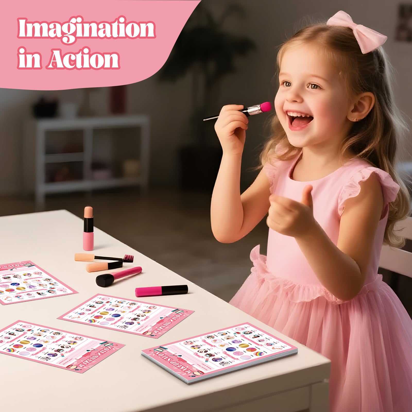 Confezione da 6 blocchi per appunti per bambini, 40 pagine per bambini, 10,2 x 15,2 cm, per giochi di ruolo fantasiosi per ragazze