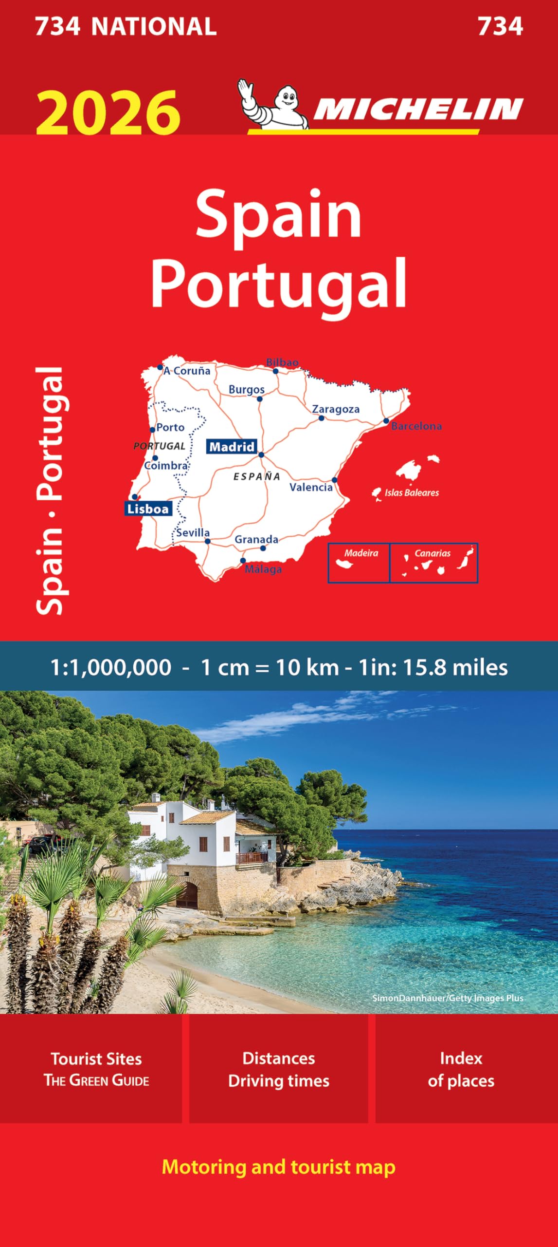 Spain & Portugal 2026 - Michelin National Map 734 by  Michelin - 9782067270350