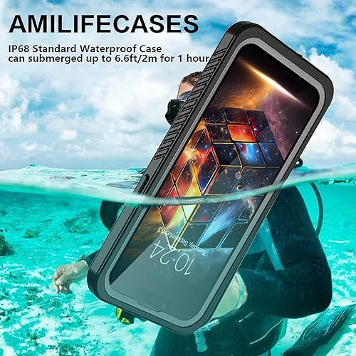 Miniatura 2 de Funda impermeable para iPhone 13 Pro, protector de pantalla integrado 16 pies militares a prueba de caídas IP68 bajo el agua a prueba de caídas de