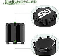 Vista 4 de 10L0L ITP SS - Tapa central de rueda para carrito de golf, 8, 10, 12 pulgadas, estilo empujador, tapas centrales SS para Yamaha y la mayoría