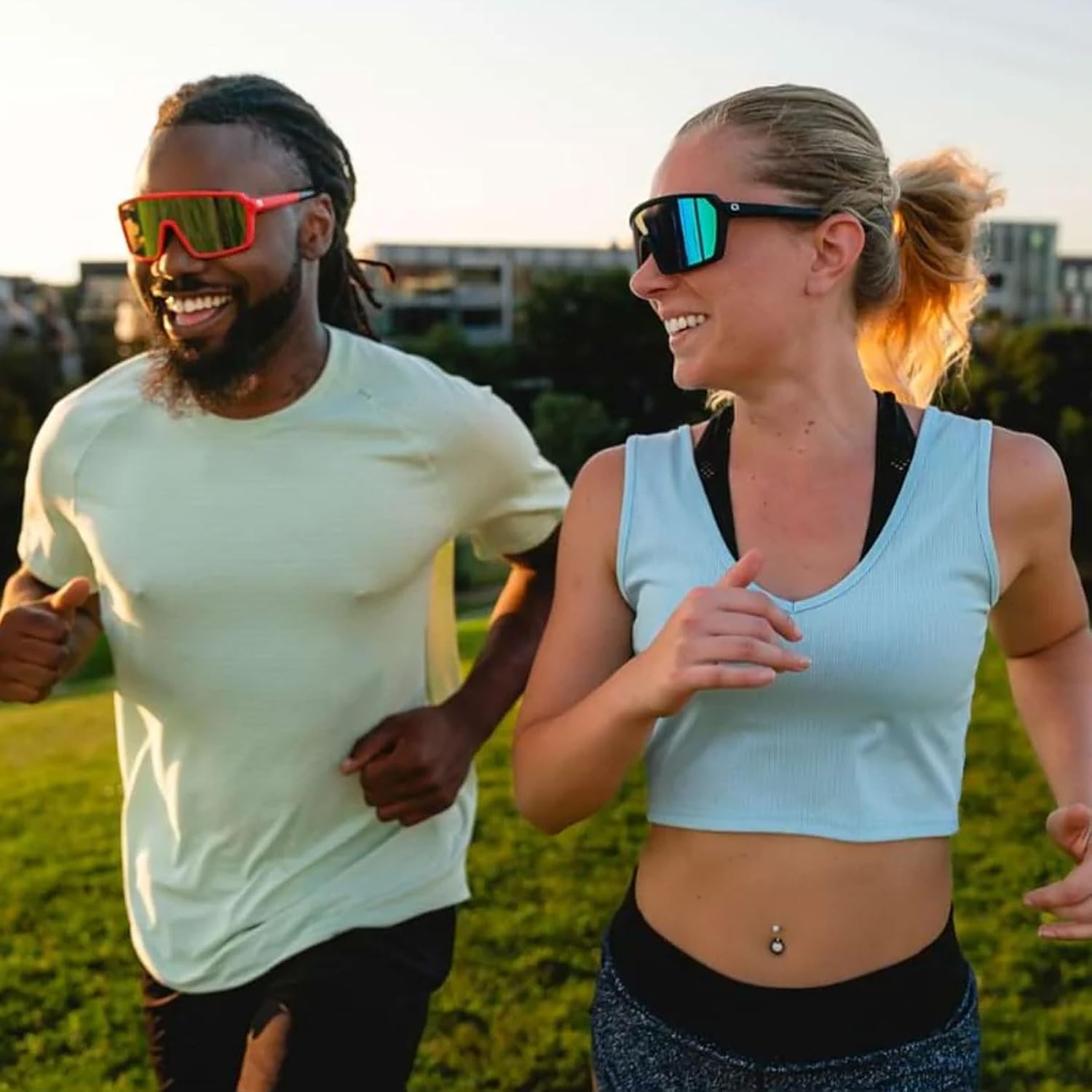 Optic Nerve FixiePHENOM Premium Performance Sport Sunglasses - Lightweight Frame, UV Protection, Anti-Glare - Unisex Fit