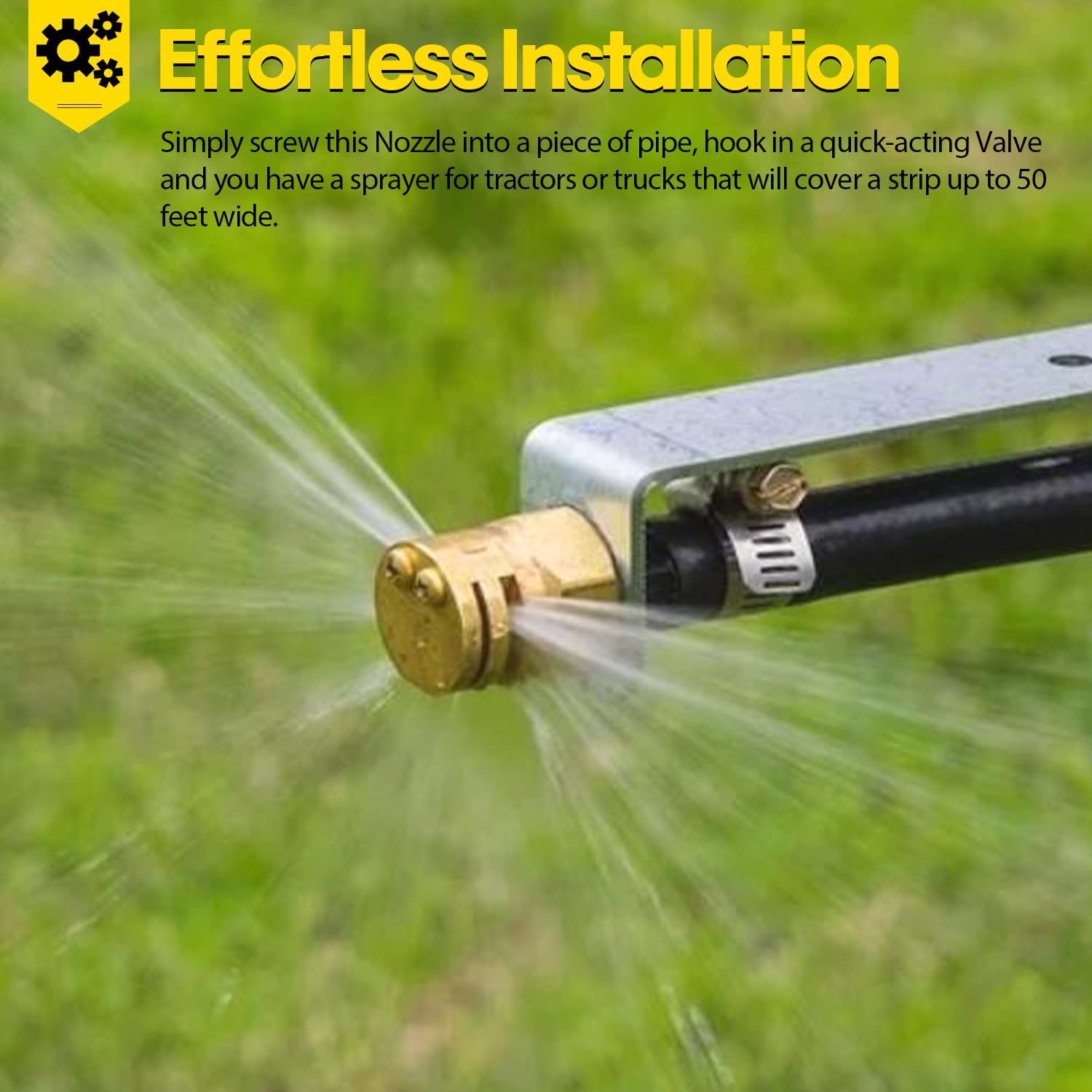 Boomless Spray Nozzle 1/2" FPT #10 Orifices (90° & 180° Caps) 4.2 GPM @ 40 PSI #6541-1, 6541 1, 6541-01, 654101, 65411