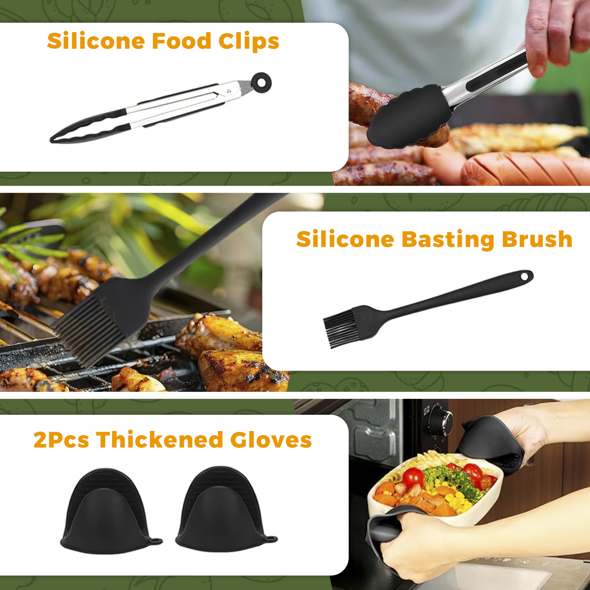 Pietuley 28 Sztuki Akcesoria do Foremek Silikonowych Air Fryer do Philips Series 3000/5000 Dual Basket 3L/6L, Frytkownica Akcesoria na Gorące Powietrze do Philips Steam Airfryer NA350/00 NA550/00