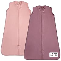 Vista 8 de Saco de dormir para bebé 1.0 TOG, manta portátil de algodón orgánico para bebé con cremallera bidireccional, saco de dormir de transición para bebé