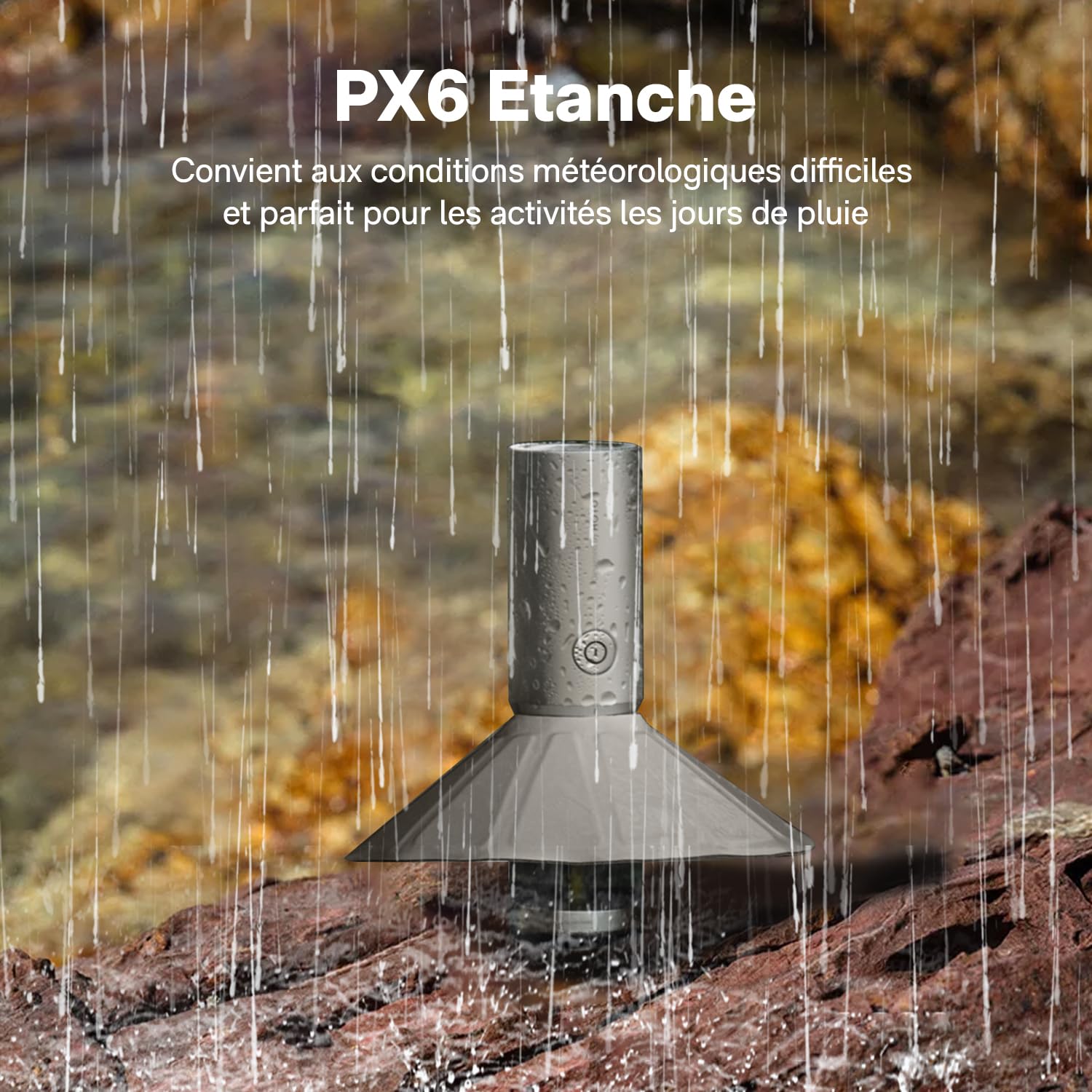 HOTO Lanterne Camping Rechargeable IPX6 étanche, abat-jour détachable | 3 modes, batterie 3100 mAh, 180 lumens, autonomie 8~50h, charge Type-C