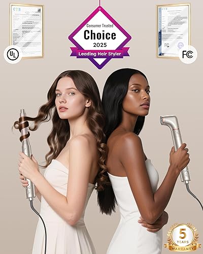 Miniatura 2 de Air Styler Pro 8 en 1 y cepillo secador de pelo para secadorizosuavevoluminizar, sin encrespamiento, alta velocidad 110,000 RPM, cepillo secador de