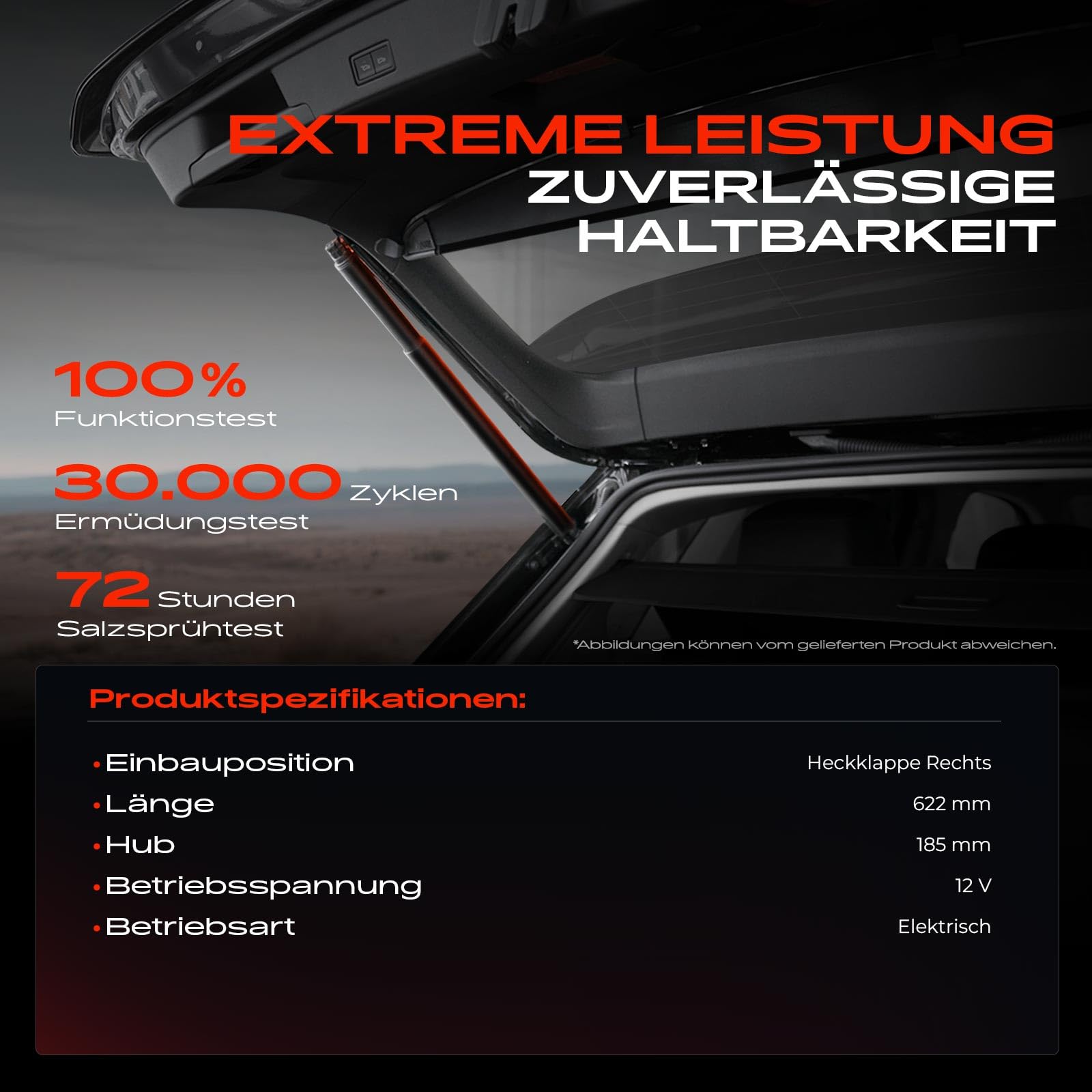 Frankberg 1x Gasfeder Powerlift Heckklappe Rechts Kompatibel mit XC40 536 SUV Electric 2017-Heute Replace# 32296297