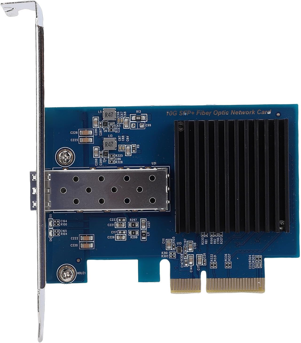 ciciglow 10Gbps PCIe Network Card, RTL8127ATF Chipset Fiber Optic Ethernet Card with Single SFP Port, PCI Express x4