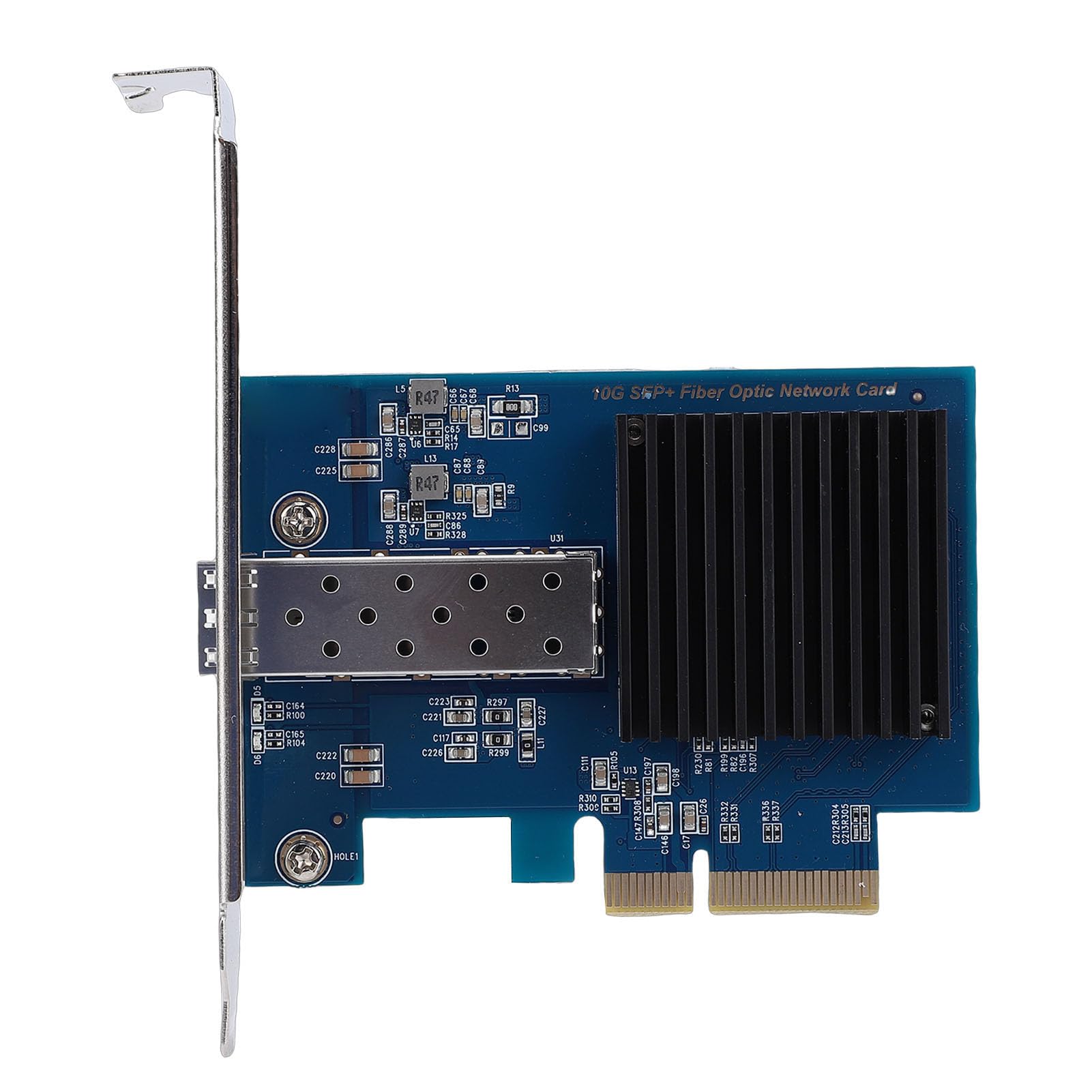 Yctze Scheda di Rete PCIe 10G, Adattatore Ethernet in Fibra PCIe 3.0 X4 a Porta Singola, Scheda di Interfaccia di Rete con Slot SFP Aperto, Ideale per Wins 11 e Supporto di Avvio PXE