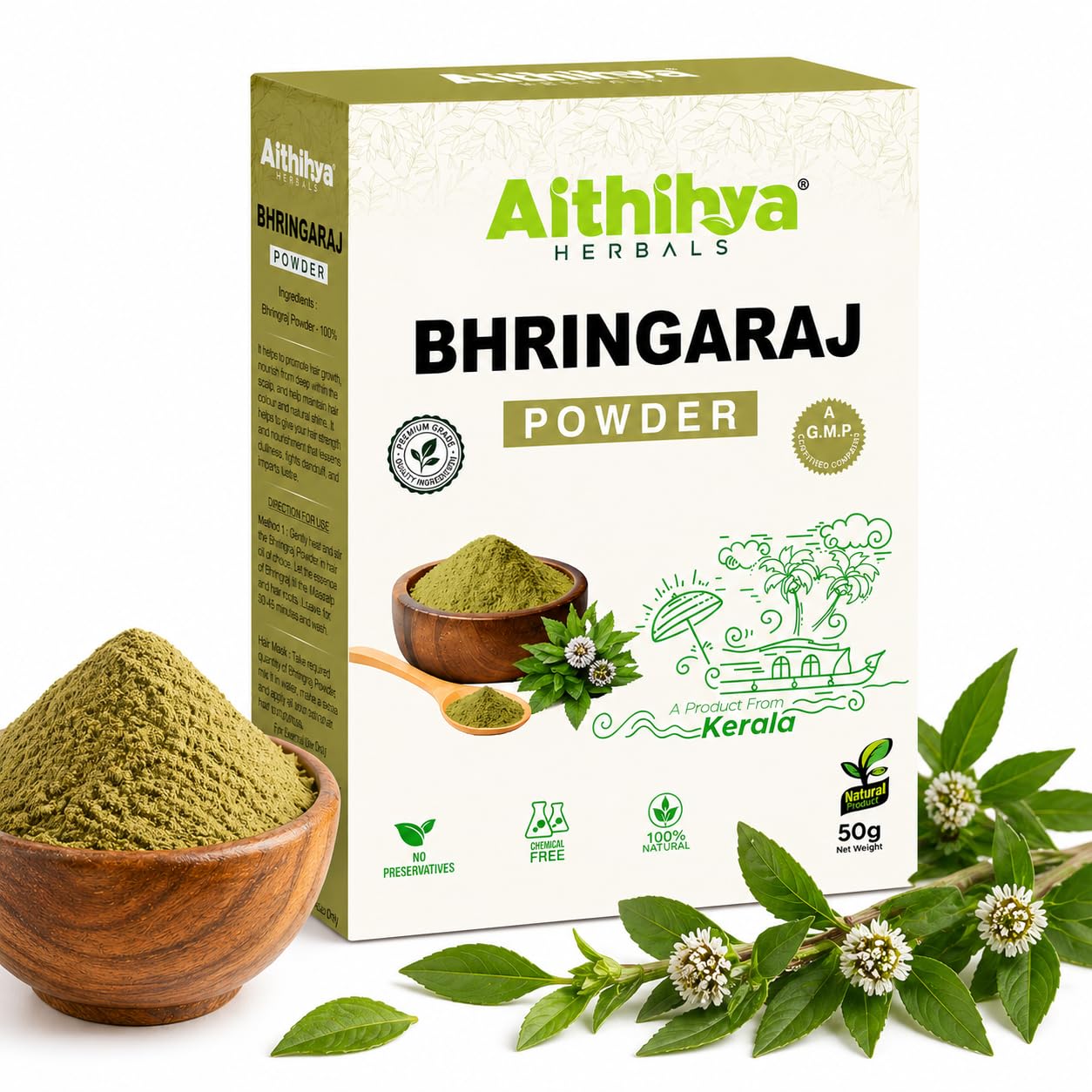 'Aithihya Herbals Amla Powder | Natural Indian Gooseberry Powder for Hair Care & Skin Care | Pure Herbal & Plant Based Conditioner | Chemical Free | 100 Grams (50gm Pack x 2) — Amazon image 9