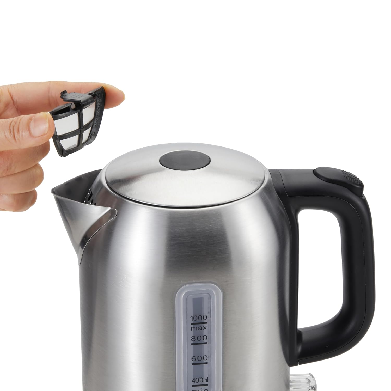 Amazon Basics Electric Kettle with Glass Carafe for Tea and Coffee, BPA-Free, Fast Boiling, Auto Shut-Off, 1.8 Quarts, 1500W, Black and Silver, view 12